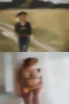 Swinging leg skirts threesome